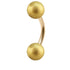 Zircon Steel Curved Bars with Shimmer Balls 1.6mm 4-4mm 5-5mm balls