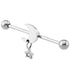 Steel Moon and Star Industrial Scaffold Barbell IND37