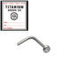 Sterile Titanium L Shaped Jewelled Nose Stud