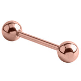 Rose Gold Titanium Barbells 1.6mm (Rose Gold colour PVD)