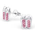 Sterling Silver Jewelled Ballet Shoes Ear Stud Earrings