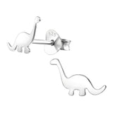 Sterling Silver Dinosaur Ear Stud Earrings