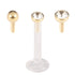 Multipacks - Bioflex Push-fit Labret with Mix Zircon Steel Tops Set
