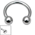 Titanium Internally Threaded Circular Barbells (CBB) (Horseshoes) 1.2mm