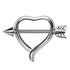 Heart Nipple Shield with Cupids Arrow Bar