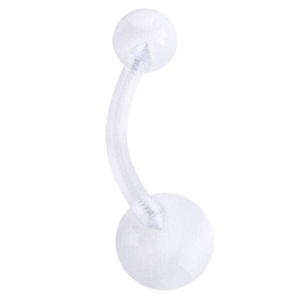 Bioflex Belly Bar with Acrylic Balls – TDI Body Jewellery