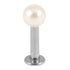 Steel Labret with Acrylic Pearl Ball 1.6mm