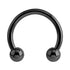 Black Titanium Circular Barbells (CBB) (Horseshoes)