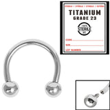 Sterile Titanium Internal Thread Circular Barbells (CBB) (Horseshoes)