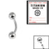 Sterile Titanium Internal Thread Micro Curved Barbell 1.2mm