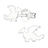 Sterling Silver Dragon Ear Stud Earrings