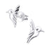 Sterling Silver Hummingbird Ear Stud Earrings