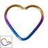 Titanium Continuous Heart Twist Rings