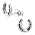 Sterling Silver Horseshoe Ear Stud Earrings