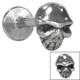 Steel Labret with Steel Skull 1.2mm