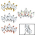 Steel 5 Jewel Marquise Fan for Internal Thread shafts in 1.2mm