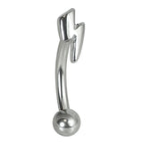 Steel Lightning Bolt Micro Curved Bar 1.2mm