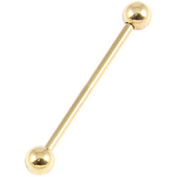 Zircon Titanium Industrial Scaffold Barbell (Gold colour PVD)