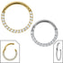 Steel Hinged Pave Set Eternity Clicker Ring  