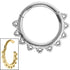 Steel Filigree Lace Hinged Clicker Ring