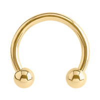 Zircon Titanium Circular Barbells (CBB) (Horseshoes) (Gold colour PVD)