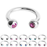 Titanium Jewelled Circular Barbells (CBB) (Horseshoes) 1.2mm