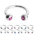 Titanium Jewelled Circular Barbells (CBB) (Horseshoes) 1.2mm