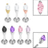 Titanium Internally Threaded Labrets 1.2mm - Steel Single Marquise Jewel