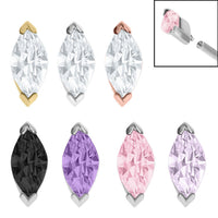 Steel Single Marquise Jewel for Internal Thread shafts in 1.2mm