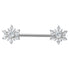 Steel Claw Set Jewelled Sunburst Nipple Bar