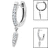 Steel Jewelled Huggie Earring with Spike