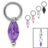 Steel Charm - Jewelled Marquise