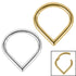 Titanium Plain Teardrop Hinged Segment Ring