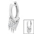 Steel Huggie Earring with Jewelled Tassels