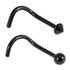 Black Titanium Nose Studs - Ball and Cone