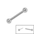 Titanium Threadless Barbell 1.2mm