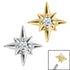 Steel Jewelled 8 point Star for Internal Thread shafts in 1.2mm