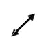 Black Steel Coned Barbell 1.6mm 6-28mm