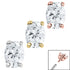 Steel Claw Set Jewelled Oval for Internal Thread shafts in 1.2mm