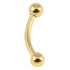 Gold Plated Titanium Micro Curved Bars 1.2mm