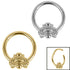 Titanium Honey Bee Hinged Clicker Ring