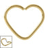 Gold Plated Steel Continuous Heart Twist Rings