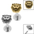 Titanium Internally Threaded Labrets 1.2mm - Steel Lion Head