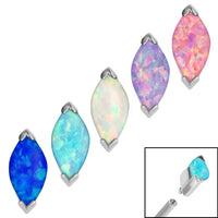 Steel Single Marquise Opal for Internal Thread shafts in 1.2mm