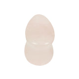 Rose Quartz Stone Double Flared Teardrop Plug
