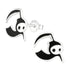 Sterling Silver Grim reaper Ear Stud Earrings