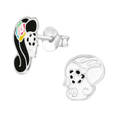 Sterling Silver Day Of The Dead Ear Stud Earrings