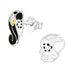 Sterling Silver Day Of The Dead Ear Stud Earrings