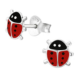 Sterling Silver LadyBird Ear Stud Earrings