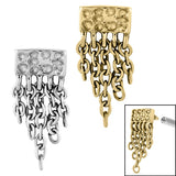 Steel Hammered Waterfall Chain for Internal Thread shafts in 1.2mm